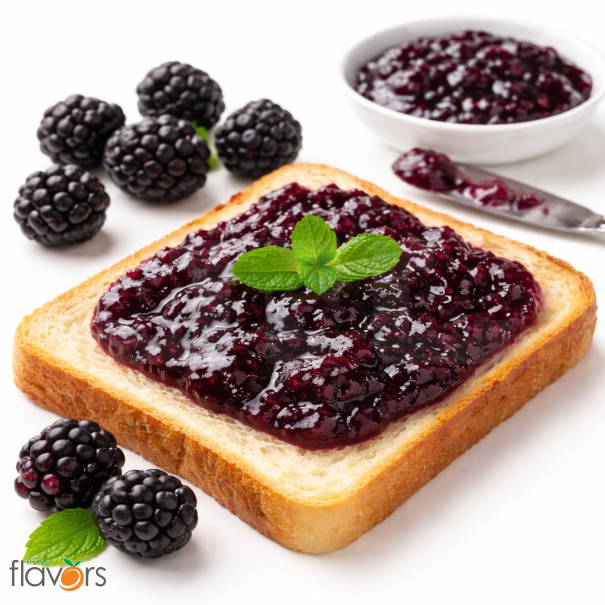 Real Flavors Blackberry Jam With Toast